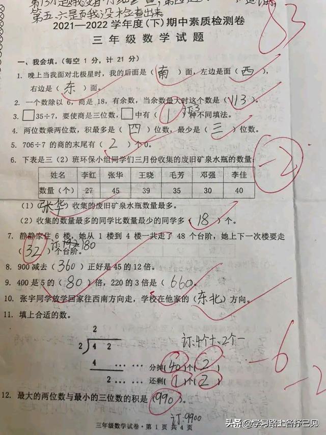 三位数除一位数300道竖式题（三位数除一位数300道没有答案）