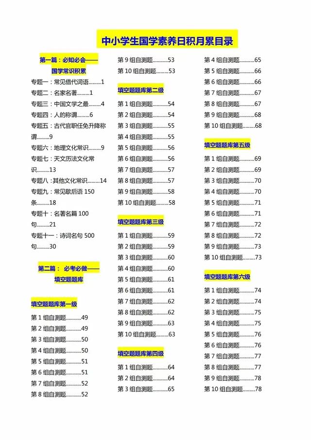 中小学生国学素养日积月累，你选对了吗？